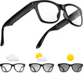 Bone Conduction Glasses Open-Ear Headphones Bluetooth Photochromic Sunglasses Anti Blue Ray IP6 Waterproof Audio Glasses B585414