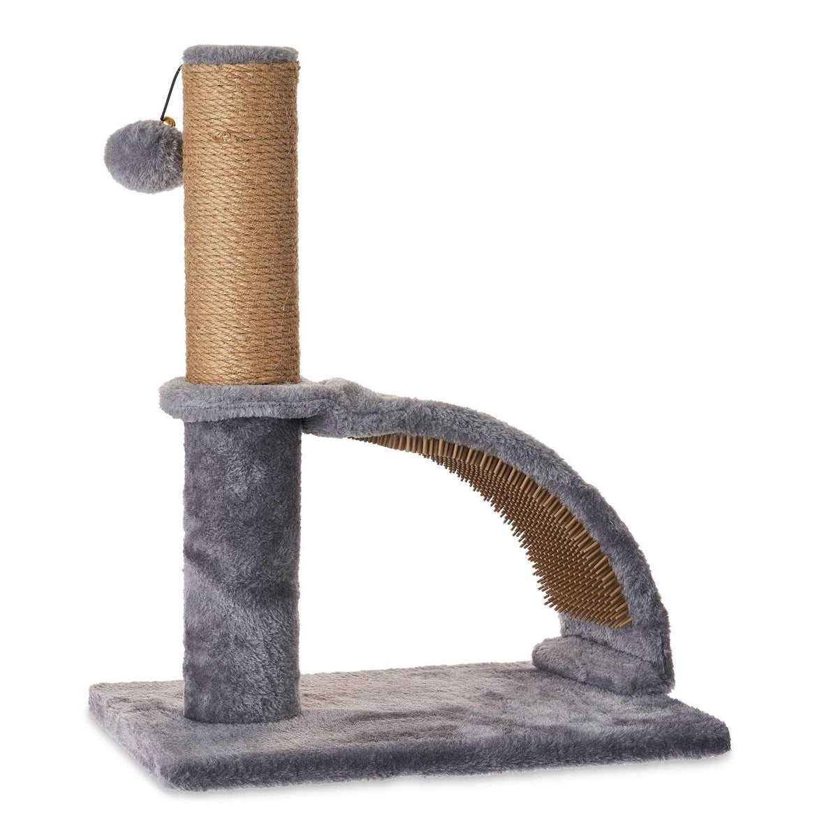 Jute Cat Scratching Post with Arch Rubber Massager O8142