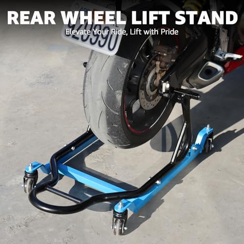 Heavy Duty Motorcycle Rear Wheel Lift Stand with 4 Movable Wheels A5532