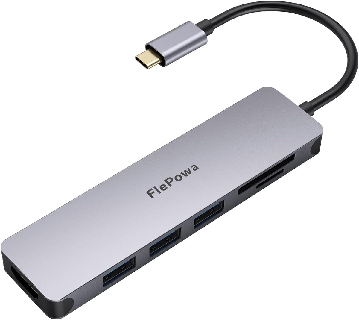 6 in 1 USB C Hub with 4K HDMI, 3 USB 3.0 Ports, SD/Micro SD Card Reader, Space Grey S52889