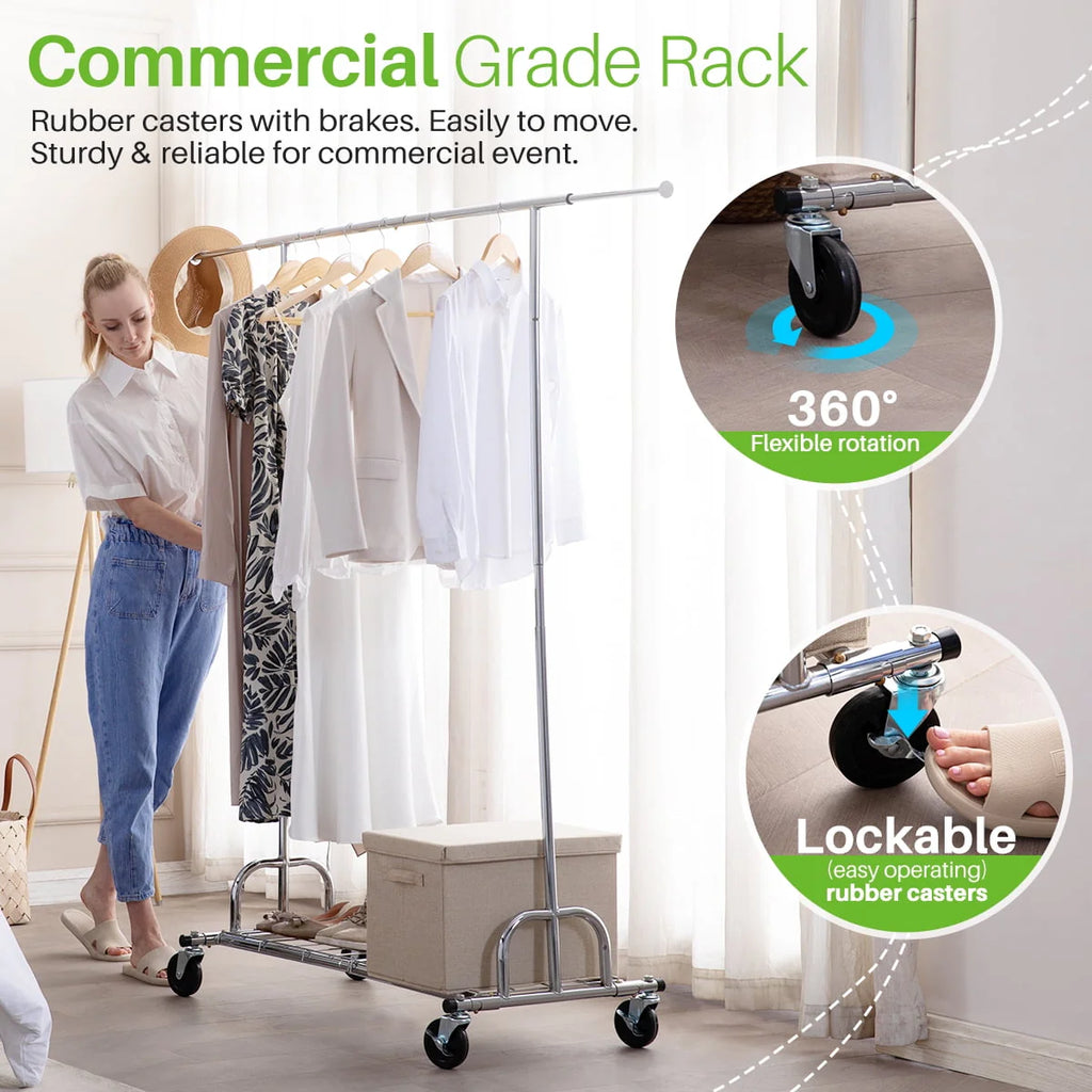 450 lbs Clothing Rack with Shelves R482