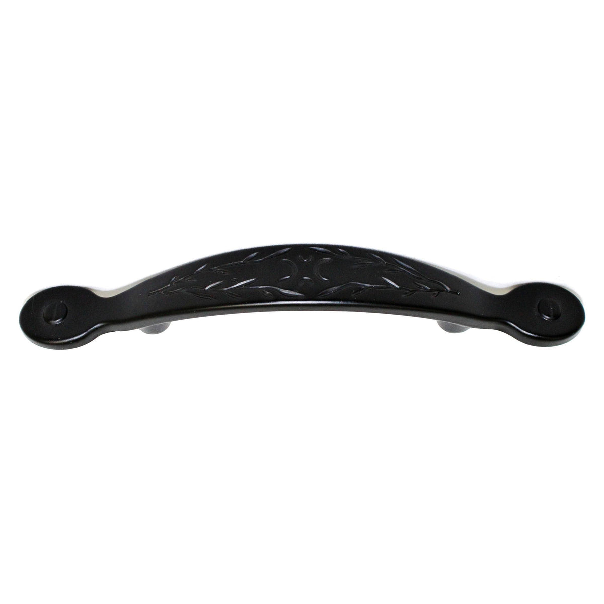 Matte Black Zinc Leaf Cabinet Pulls Pack of 25 O2597