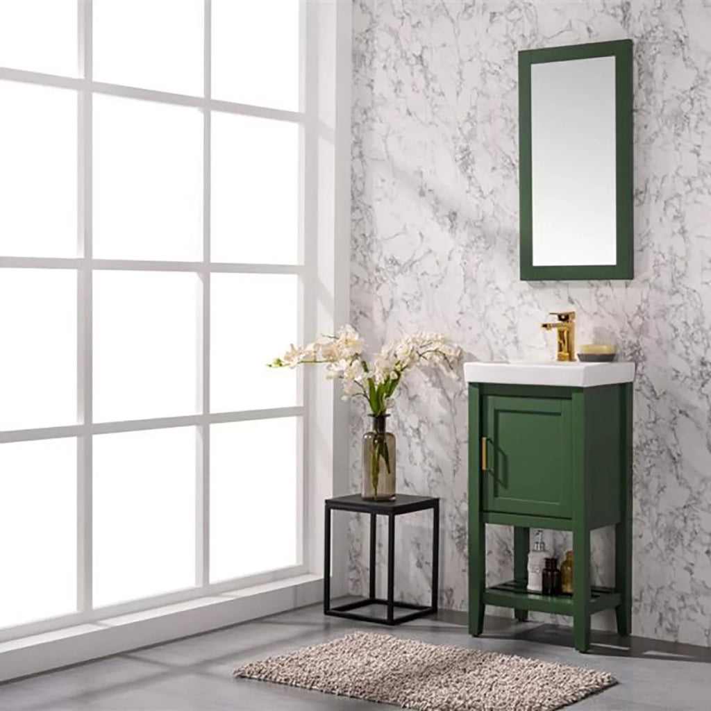 18" Green Sink Vanity Z417918