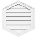 36x22W x 42x22H Vertical Peaked Surface Mount PVC Gable Vent B9504