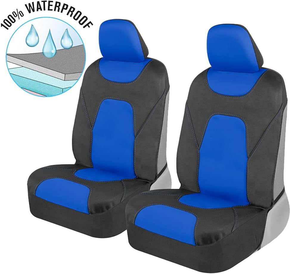 Pink Two-Tone Waterproof Neoprene Car Seat Covers Set of 2 Q823110