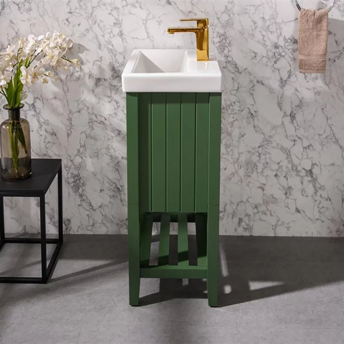 18" Green Sink Vanity Z417918