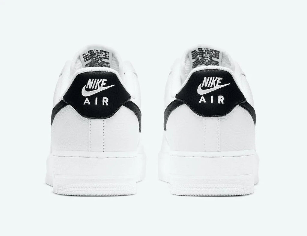 White Black Leather Sneaker Shoes Q5366