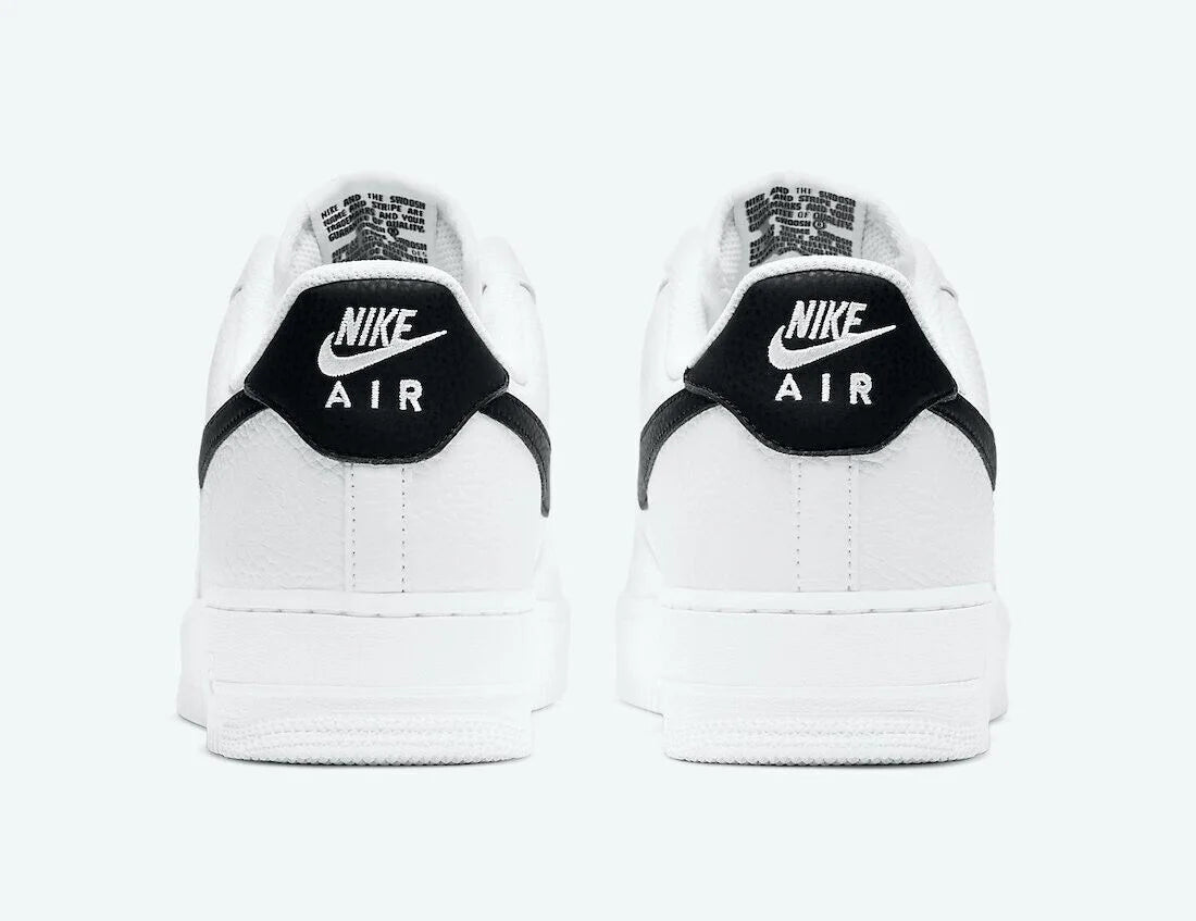 White Black Leather Sneaker Shoes Q5366