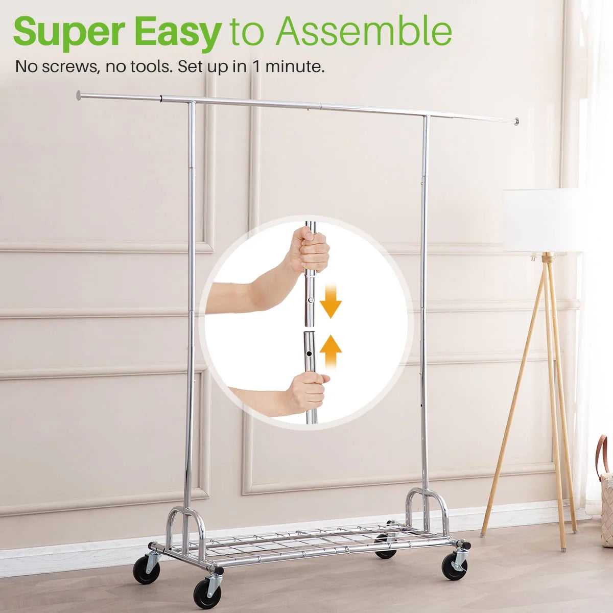 450 lbs Clothing Rack with Shelves R482
