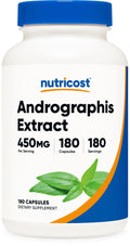 Andrographis Extract 450mg 180 Vegetarian Capsules Non-GMO Gluten Free Q71333