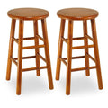 Cherry 24x22 Stool with Beveled Seat, Set of 2 K861