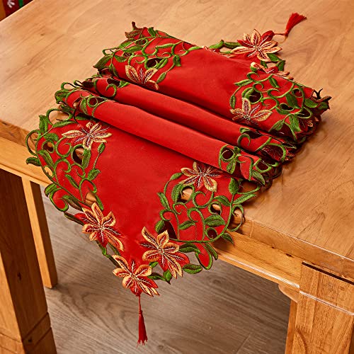 Embroidered Christmas Table Runner 15x69 Inch A314372