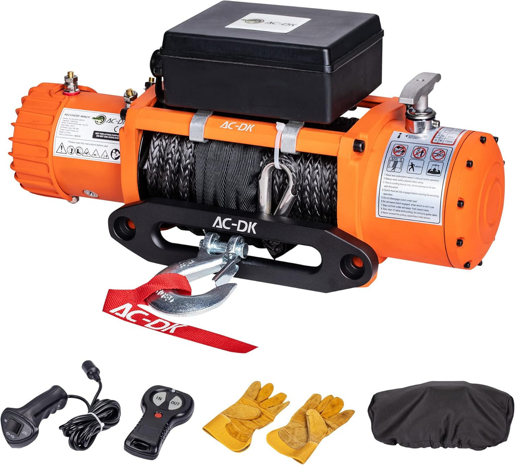 13000 lb 12V Electric Winch Kit with 85ft Synthetic Rope V860