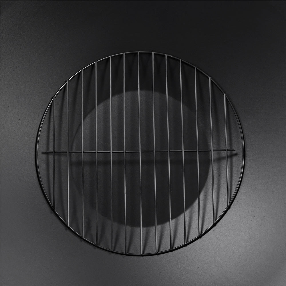 Black Iron Fire Pit with Spark Screen and Wood Grate S71558