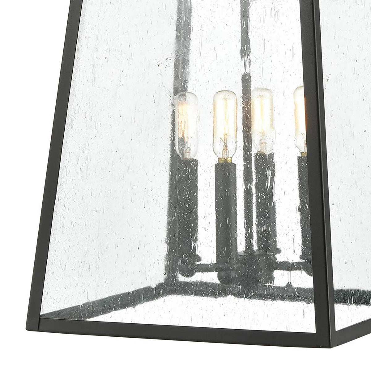 4-Light Charcoal Sconce with Seedy Glass M45207