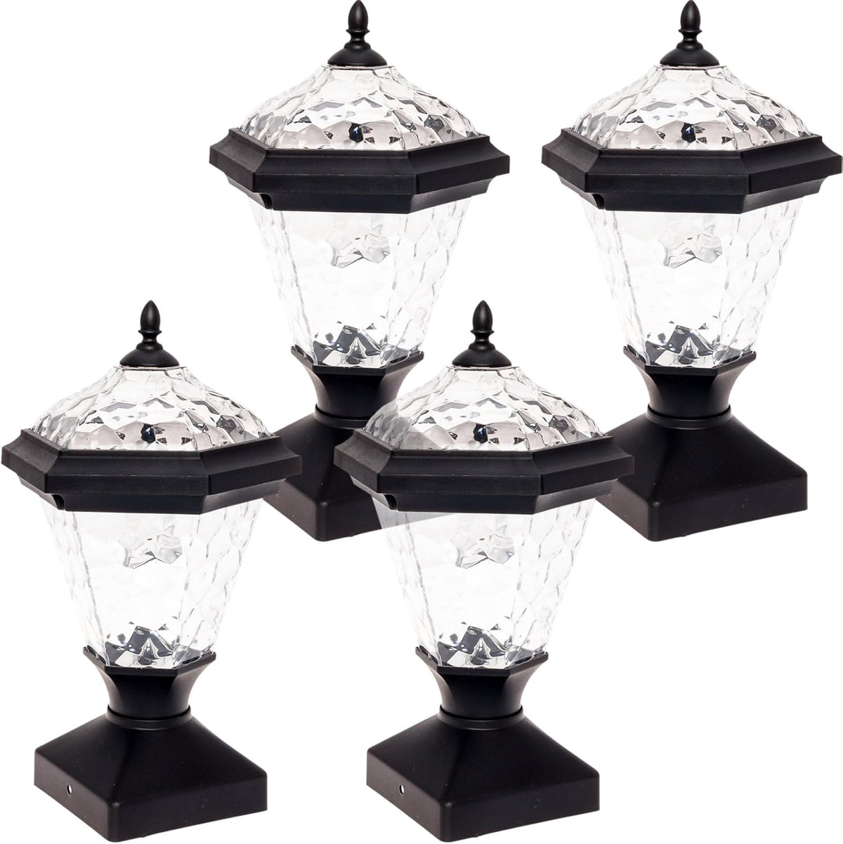 2 Pack Solar Post Cap Light for 4 x 4 Wood Posts R598938