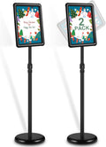 2 Pack Adjustable Sign Stand 8.5x11 Inch Black P668