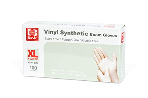 Clear Vinyl Exam Gloves, Extra-Large, Pack of 1000 F84984
