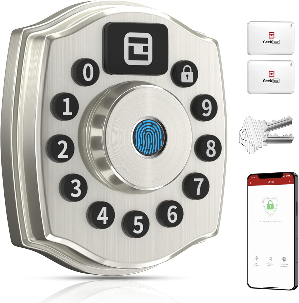 5-in-1 Keyless Entry Deadbolt Smart Lock with Keypad, APP, IC Card, Mechanical Key U78107