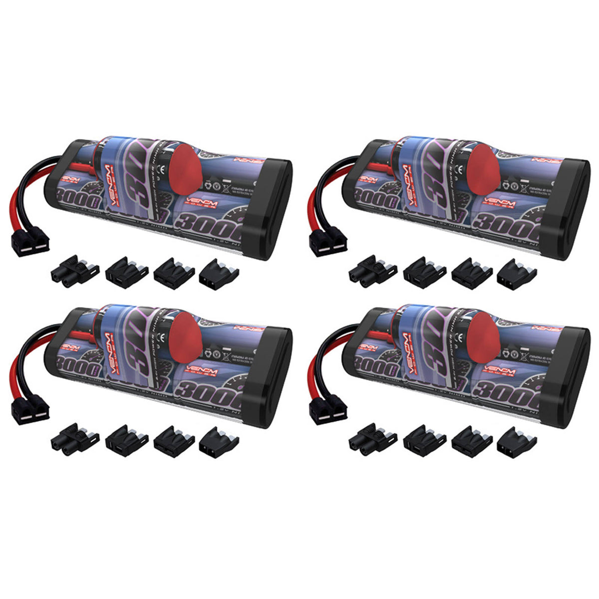 8.4V 3000mAh 7 Cell NiMH Battery X4 Packs O656246