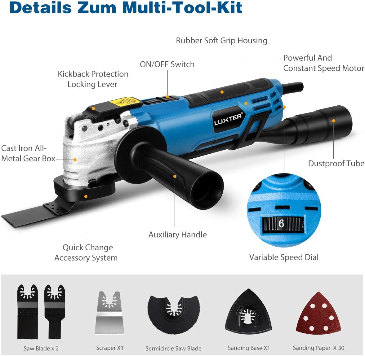 Oscillating Multi Tool with 35 Pc Accessories, Pack of 2 R81186