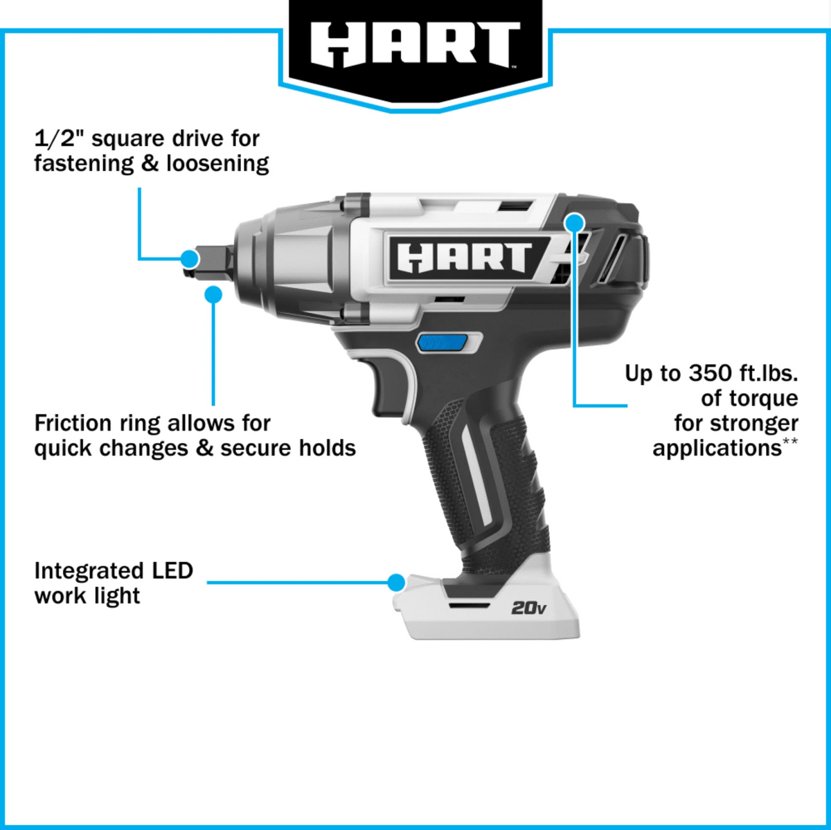1/2-inch Battery-Powered Impact Wrench N84687