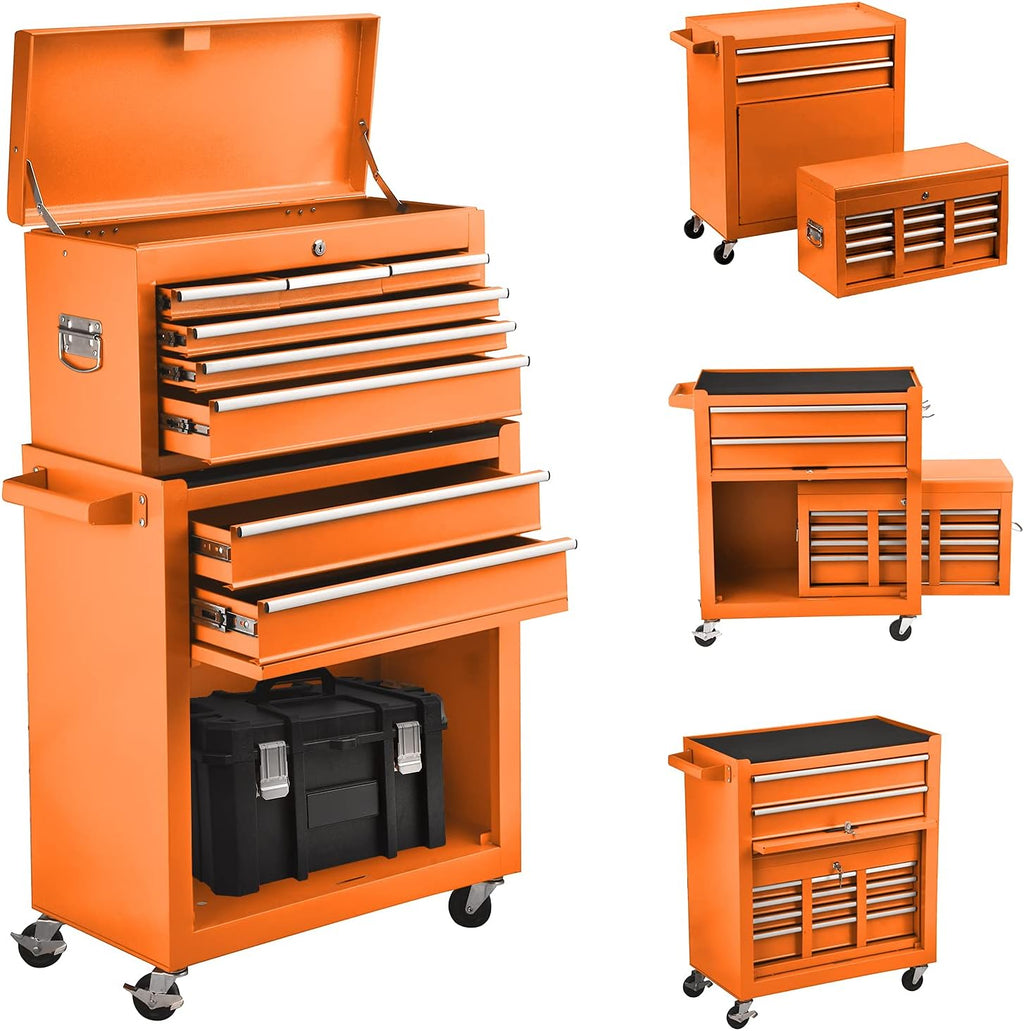Blue 8-Drawer Rolling Tool Chest with Lock O489704