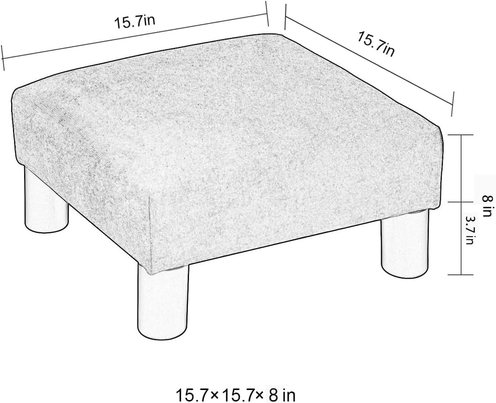 Velvet Ottoman Footstool B9842