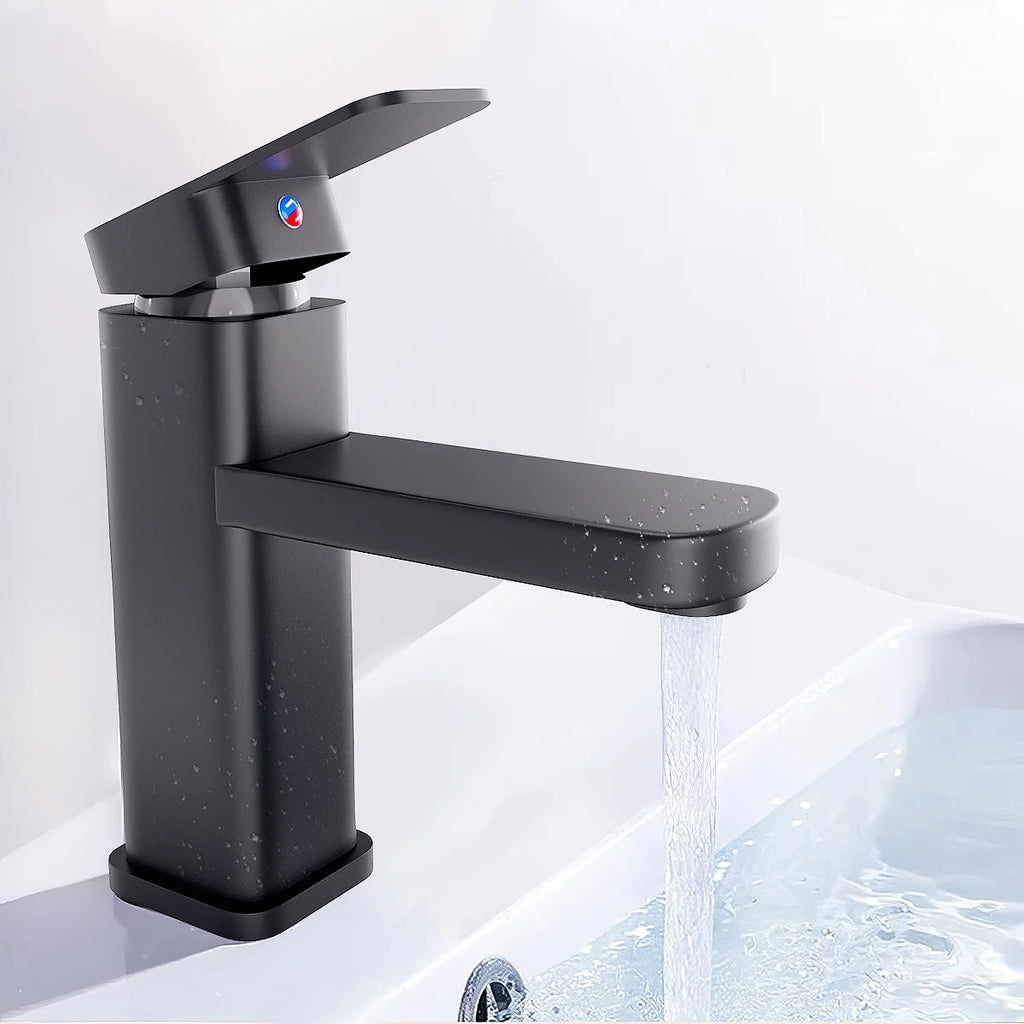 2Pack Single Handle Black Bathroom Sink Faucet Z869023
