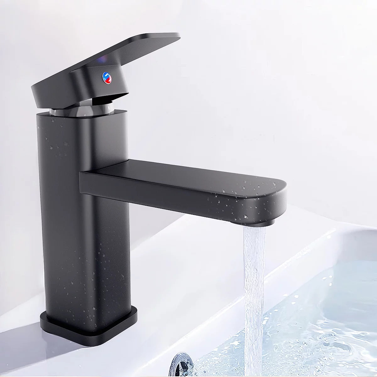 2Pack Single Handle Black Bathroom Sink Faucet Z869023
