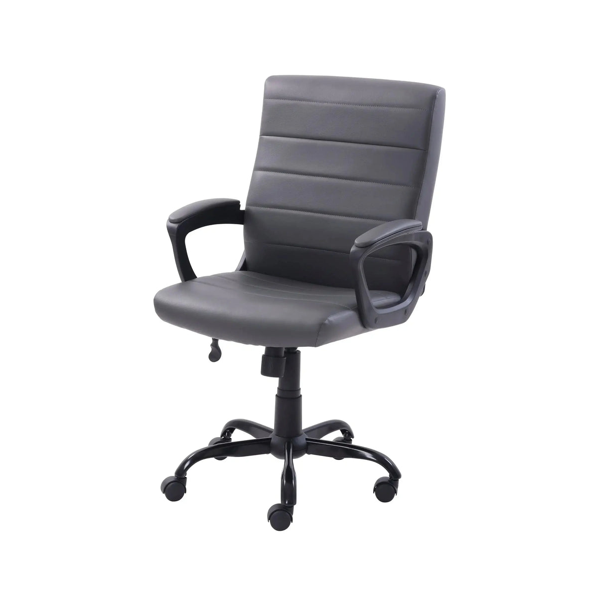 Brown Bonded Leather Office Chair with Arms D53702