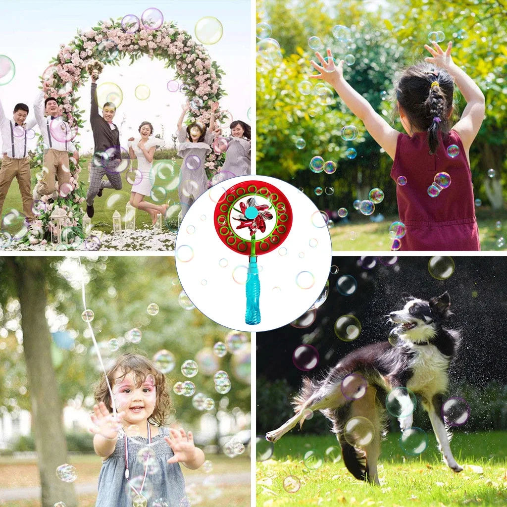 2-in-1 Bubble Stick Windmill Magic Portable Bubble Wand 20Ml W321512