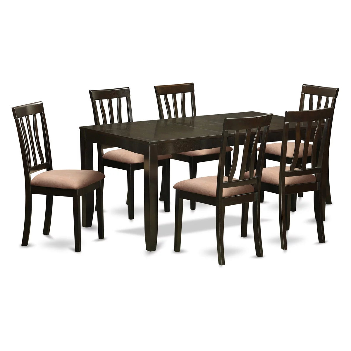 Cappuccino Dining Table Set with 6 Chairs L734170