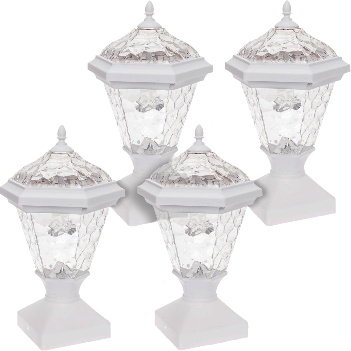 2 Pack Solar Post Cap Light for 4 x 4 Wood Posts R598938