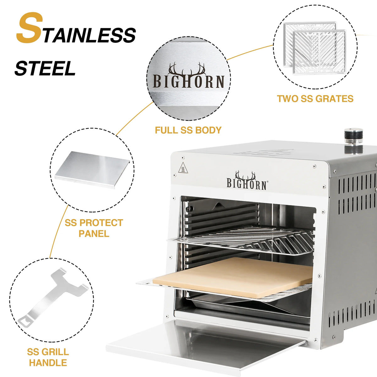 Portable Stainless Steel Propane Gas Grill W382311
