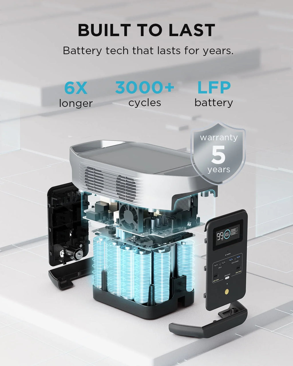 Portable Power Station with Smart Extra Battery Q34797