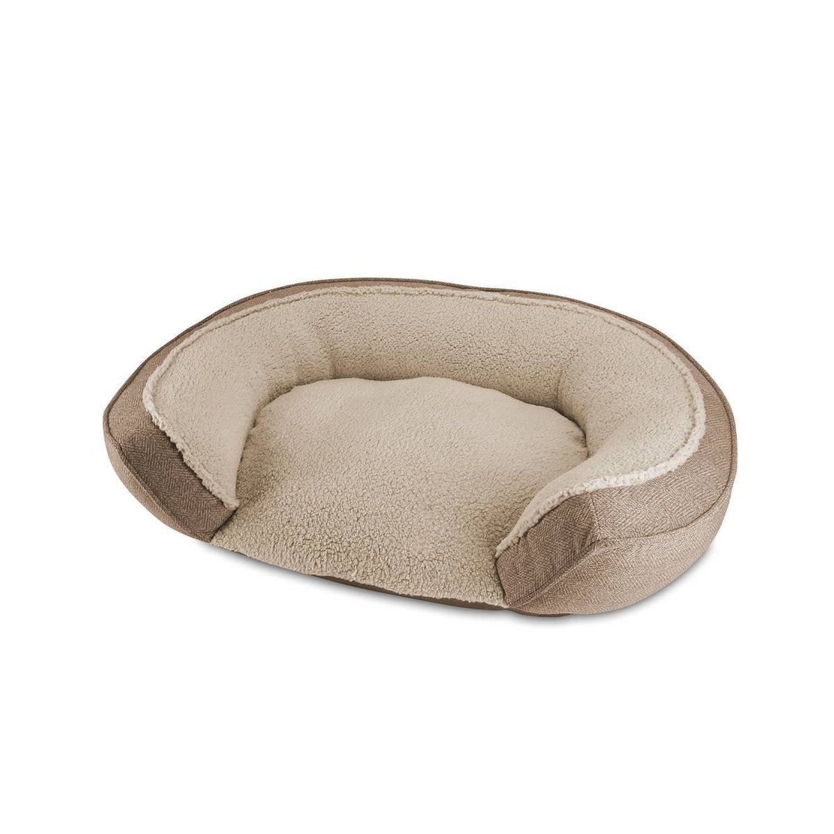 Brown Oval Pet Dog Bed F165942