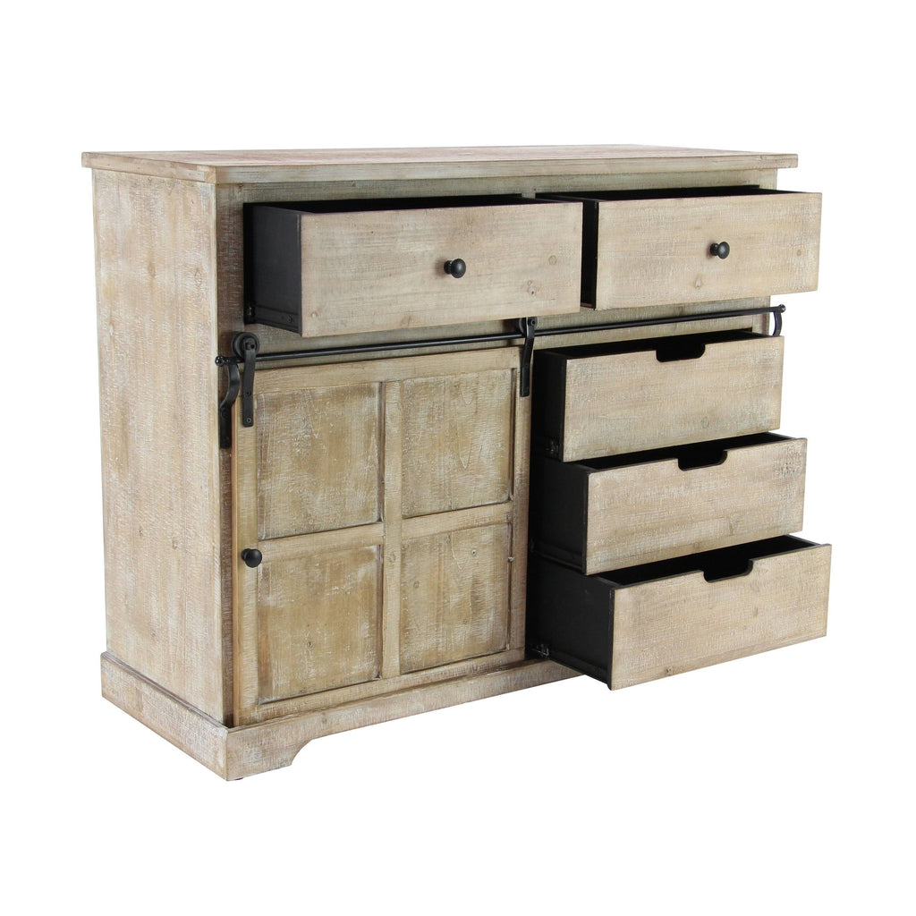 Brown Wood Farmhouse Cabinet O92435