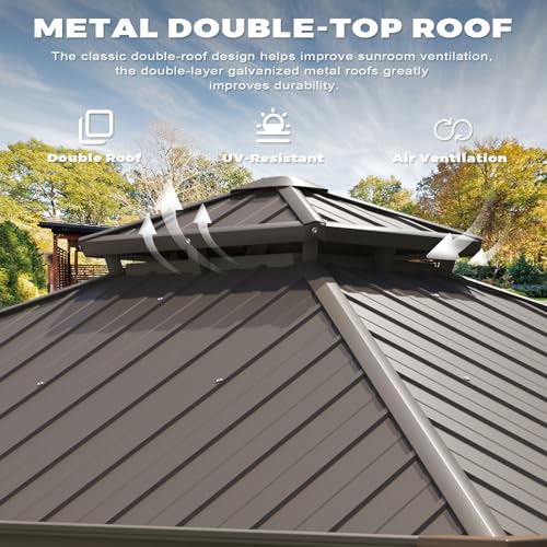 12' x 15' Aluminum Frame Polycarbonate Roof Sunroom F919741