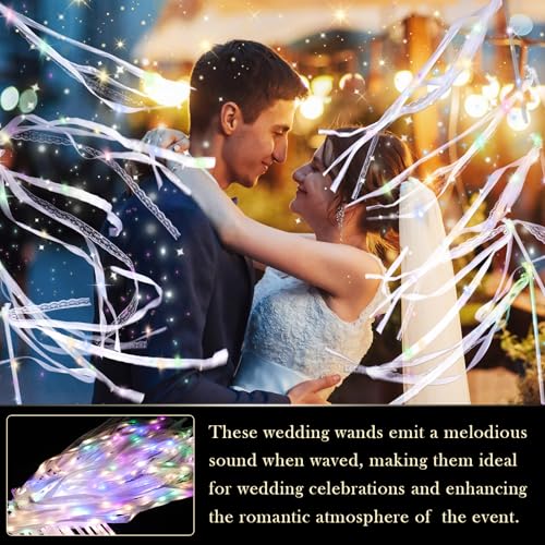 Light up Wedding Wands with Ribbons & Bells Y652