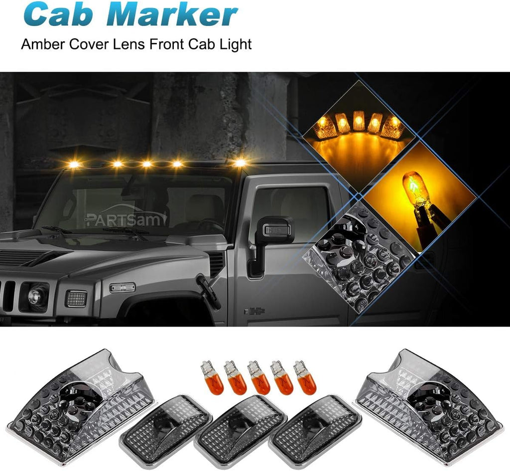 Smoked Housing Cab Roof Lights with T10 Halogen Bulbs Z9308