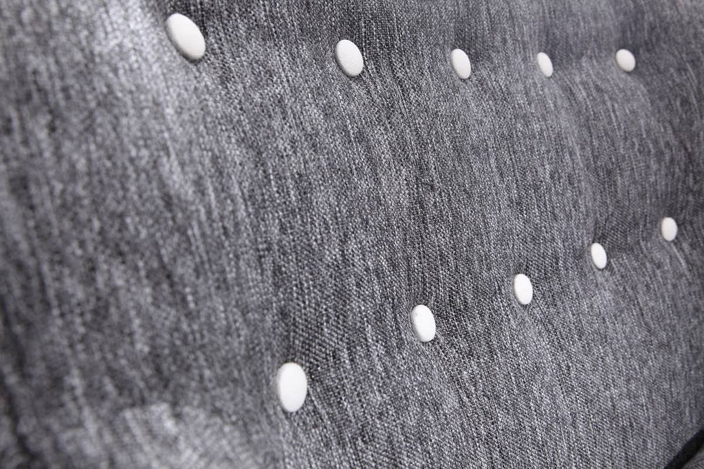 Grey and White Fabric Accent Chair G38784