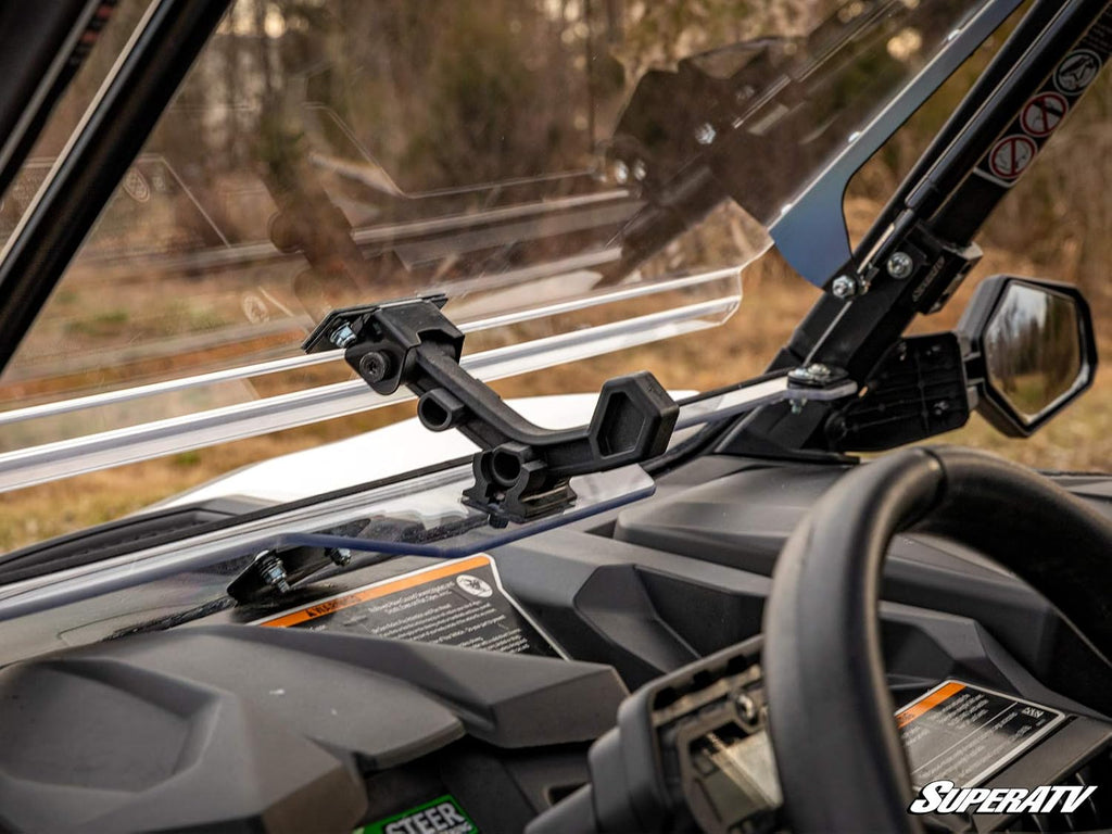 Flip Windshield for Can-Am Maverick Trail 800/1000, 1/4" Clear Scratch Resistant Polycarbonate E19724