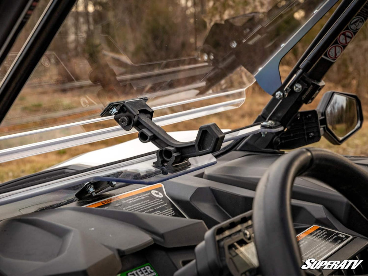 Flip Windshield for Can-Am Maverick Trail 800/1000, 1/4" Clear Scratch Resistant Polycarbonate E19724