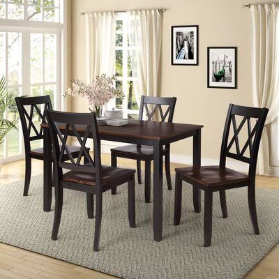 5 Piece Solid Wood Dining Set V283