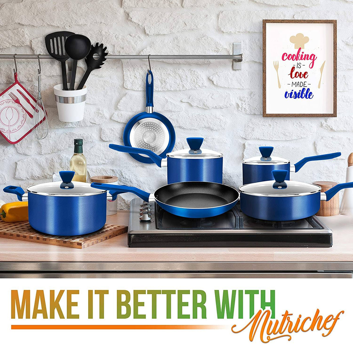 13-Piece Non-Stick Aluminum Cookware Set I7355