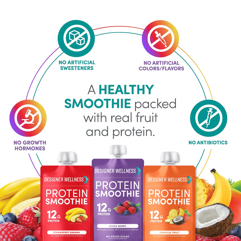 Protein Smoothie 12 Count Variety Pack 12g Protein Gluten-Free V9559