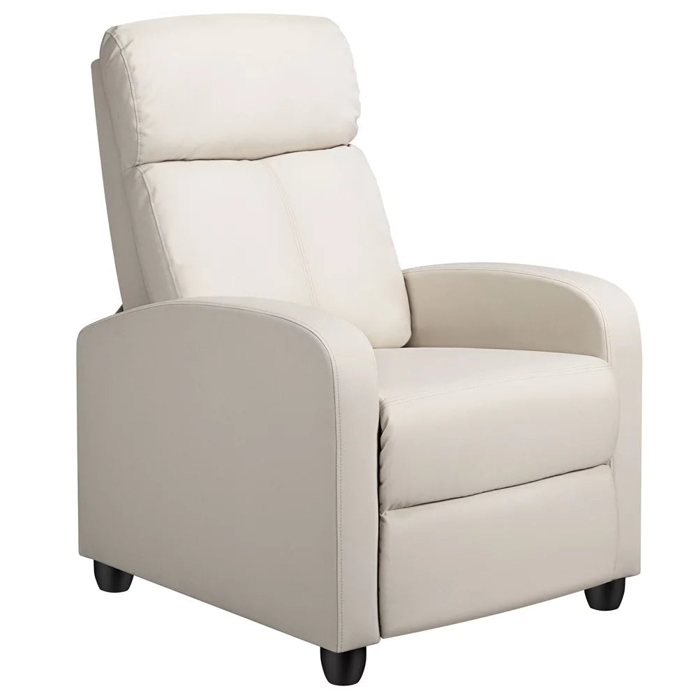 2pcs Beige Recliner Chair with Pocket Spring B6549
