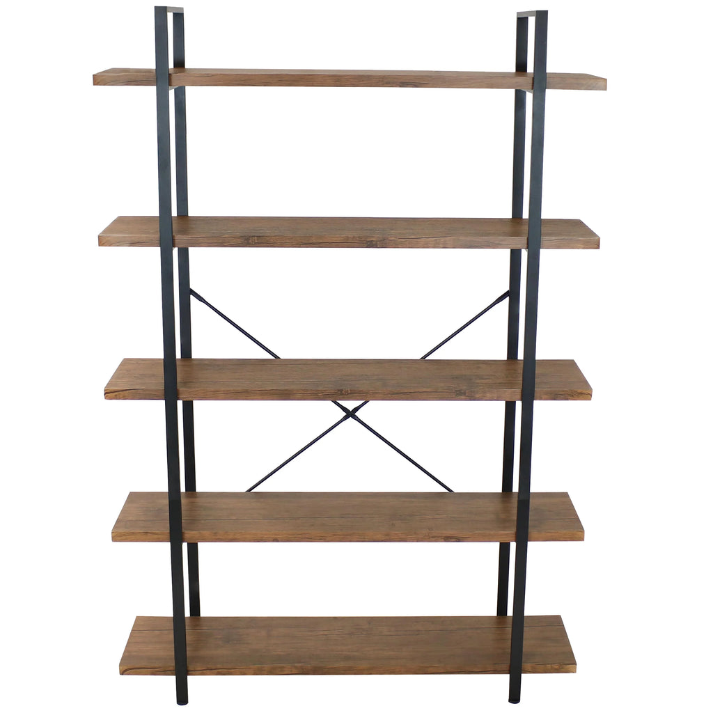 5 Shelf Wood Veneer Bookshelf E698