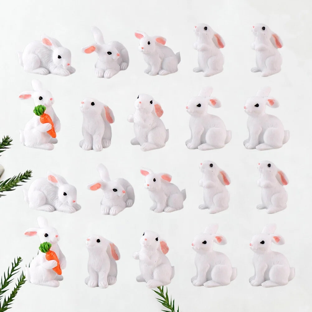 Rabbit Spring Decoration Dollhouse Plant Model Micro Landscape Accessories Child T164
